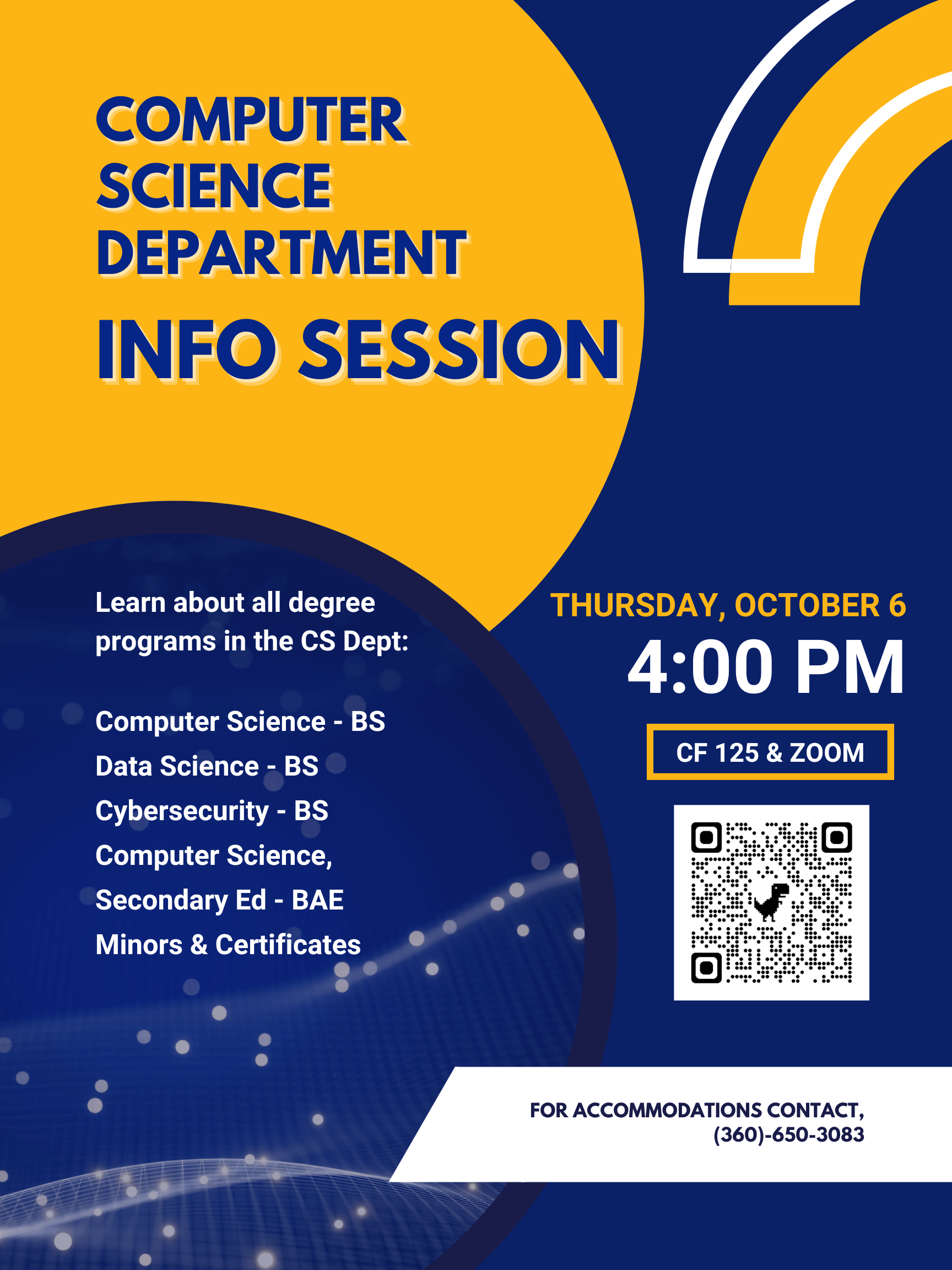 Fall 2022 Computer Science Department Info Session Department of